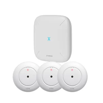 Kit wireless pentru detectarea scurgerilor X-Sense SBS50+3XSWS51, control aplicatie, alarma, WiFi, IP66