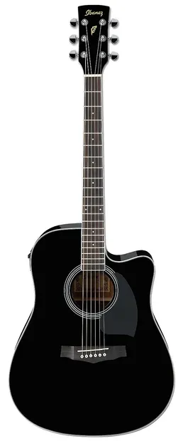Chitara electrica acustica Ibanez - PF15ECE, Negru lucios