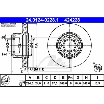 Disc frana ATE 24.0124-0228.1