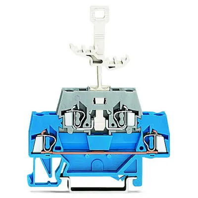 Double-deck terminal block; for DIN-rail 35 x 15 and 35 x 7.5; 2.5 mm²; CAGE CLAMP®; 2,50 mm²; blue/gray