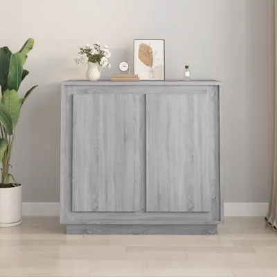vidaXL Dulap, sonoma gri, 80x34x75 cm, lemn prelucrat
