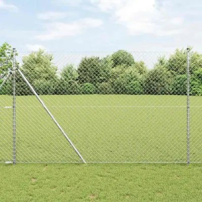 vidaXL Gard de legătură cu fixare la sol 10 x 1,5 m Oțel Galvanizat