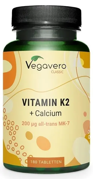 Vitamina K2 + Calciu, 180 comprimate, Vegavero