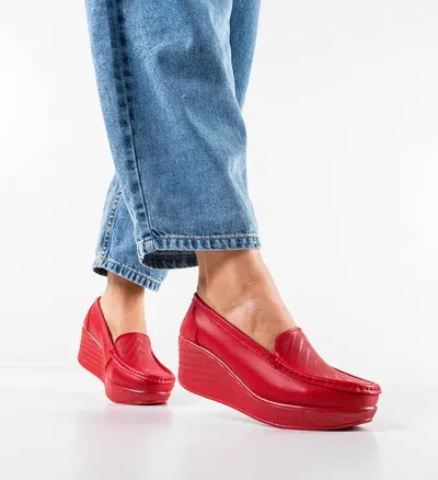 Pantofi Casual Ely Rosii