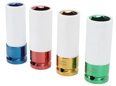 Set 4 tubulare Colorate cu protectie pentru jante aliaj masura 17 – 19 – 21 – 22 mm