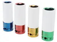 Set 4 tubulare Colorate cu protectie pentru jante aliaj masura 17 – 19 – 21 – 22 mm