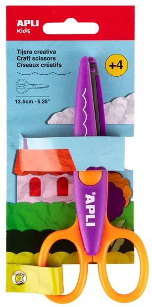 Foarfeca pentru tăiere decorativă Apli Kids - Val, 13.5 cm