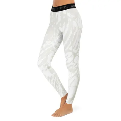 Pantaloni termici pentru femei Stellar Alb
