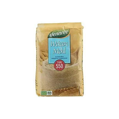 Faina alba de grau tip 550 bio 1kg Dennree