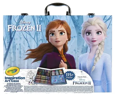 Geantă pentru artiști Crayola - Frozen, 115 piese