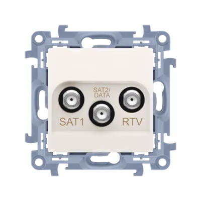 Priza RTV-SAT-SAT (DATA), crem