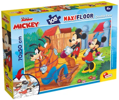 Puzzle cu două fețe Lisciani pentru colorat 108 piese- Prietenii mei