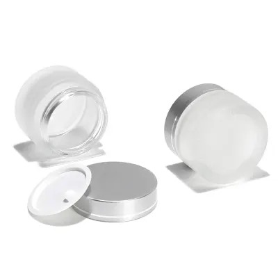 Borcan rotund mat cu capac argintiu 30ml - Default Title