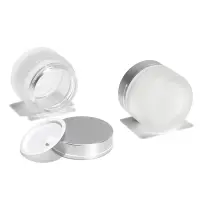 Borcan rotund mat cu capac argintiu 30ml - Default Title