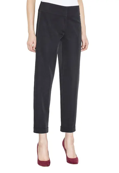 Pantaloni dama M438 - eleganti - negri - din poliester si elastan - croiala moderna
