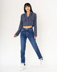 Blugi dama tip Boyfriend Nina Carter Albastru YY305-2 M10