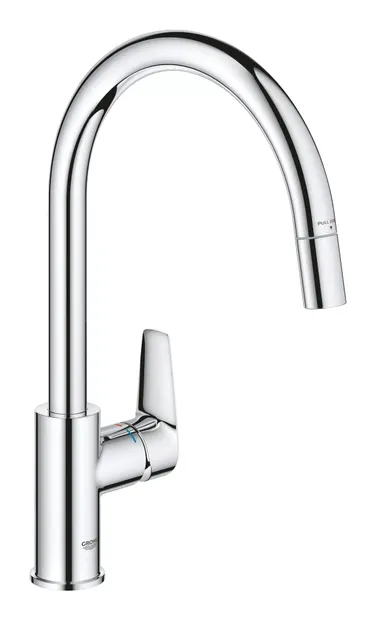 Baterie bucatarie Grohe StartEdge 30551000, inalta, tip C, dus extractabil, monocomanda, Crom
