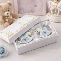 Set Cadou Bebeluși Băieței AZAY – Prima Șuviță & Primul Dințișor, Design Bleu, Cutie Cadou Inclusă
