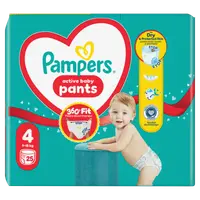 Scutece Active Baby Pants pentru 9-15 kg Marimea 4, 25 bucati, Pampers