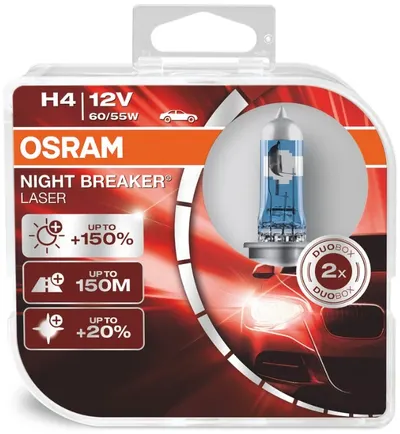 Becuri auto Osram - H4, 64193NL, Night Breaker Laser