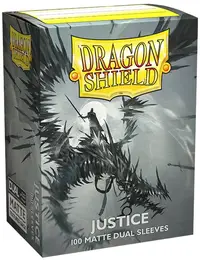 Protecții pentru cărți Dragon Shield - Matte Dual Sleeves Standard Size, Justice (100 buc.)