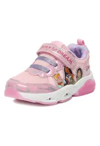 Pantofi sport copii - adidasi cu LED-uri - roz - sintetic - inchidere velcro