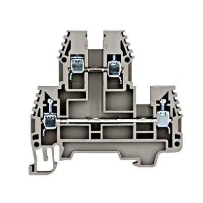 Clemă dublu etajată, gri, tip PIK 2,5 N, 2,5mm²