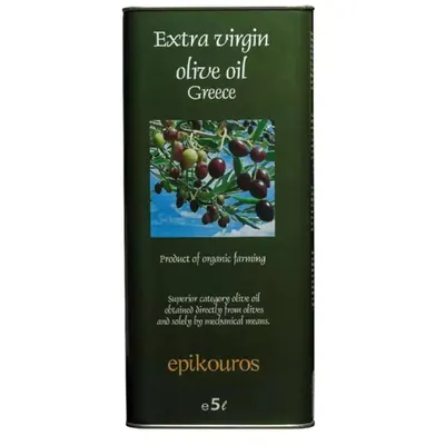 Ulei de Masline Extravirgin, Origine Greceasca, Bio, Epikouros, 5 l