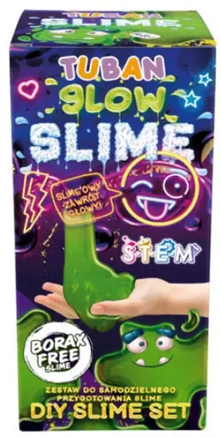 Set creativ Tuban - Slime strălucitor în întuneric, făcut manual
