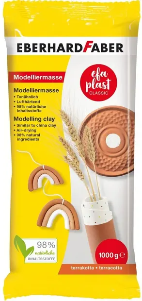 Lut de modelat Eberhard Faber - EFA Plast classic, 1 kg, maro