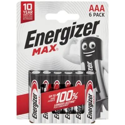 Baterie Alcalina Energizer R3 Max, 6 Bucati