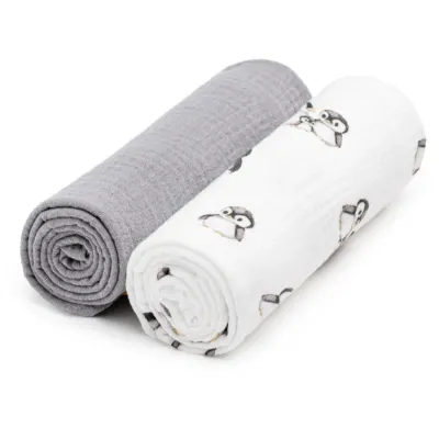 T-TOMI BIO Muslin Diapers scutece textile Penguin 65x65 cm 2 buc