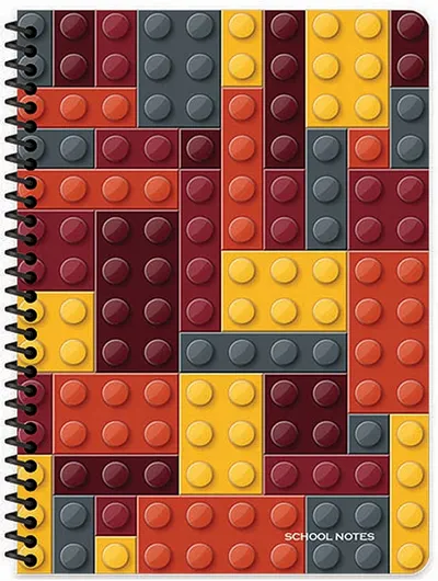 Caiet cu spirală Keskin Color Blocks - A4, 80 foi, rânduri largi, sortiment