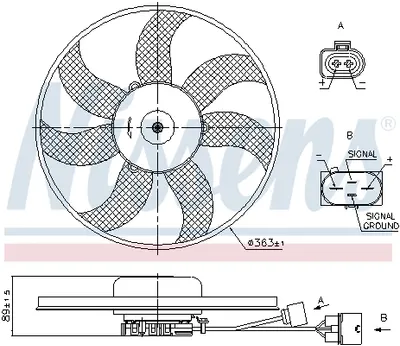 Ventilator Radiator Potrivit Audi A1, A3, Tt; Seat Altea, Altea Xl, Ibiza Iv Sc, Leon, Toledo Iii; Skoda Octavia Ii, Superb Ii, Yeti; Vw Beetle, Caddy Alltrack 1.0-3.6 02.03