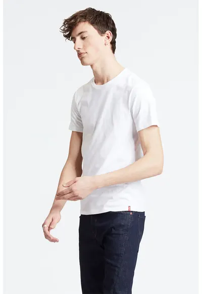 Set de tricouri slim fit de bumbac - 2 piese - Alb