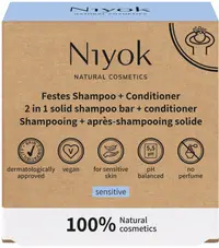 Niyok Șampon și balsam solid 2 în 1 Sensitive, 80 g