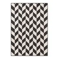 Covor pentru exterior și interior negru/crem 160x230 cm Haringey Terrick – Ted Baker