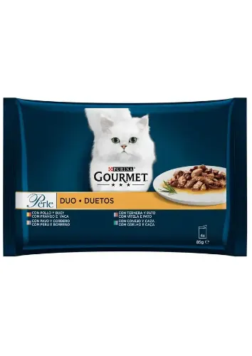 Gourmet Perle Plic Duet Carne Frageda 4 x 85 g