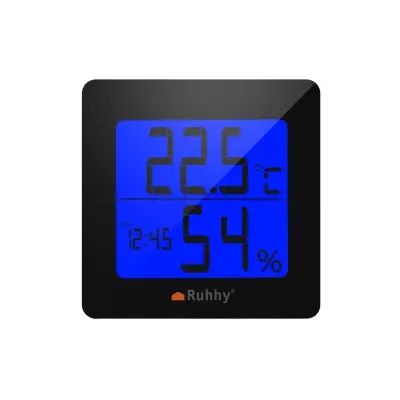 Termometru si higrometru digital 5 in 1, display LCD, semnal sonor, ceas, alarma, calendar
