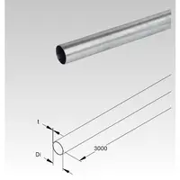 Tub metalic din otel zincat la cald pentru cabluri electrice,D.ext.40 mm