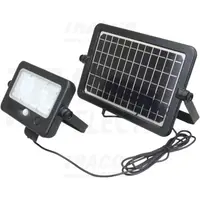 Proiector LED cu panou fotovoltaic și detector de mișcare10 W, 4000 K, 1100 lm, IP65, 3,7 V 7200 mAh