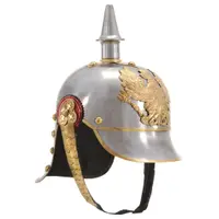 vidaXL Coif german prusac replică antichizată joc roluri argintiu oțel