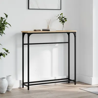 vidaXL Masă consolă din stejar Sonoma, 75x19,5x75 cm, lemn stratificat