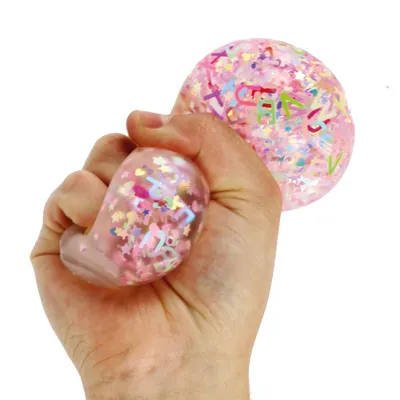 Jucarie antistres - Alphabet Glitter Ball
