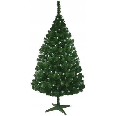 Brad artificial pin canadian, 180 cm, diametru 118 cm, 89 ramuri, 455 ace, varfuri ninse, verde