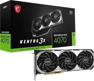 Placa Video Msi Geforce Rtx 4070 Ventus 3x E 12g Oc, 12gb Gddr6x, 192-Bit