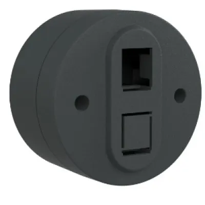 Priza Date fara mufa PT xOne Ovivo OV00955, 10A, 250V, IP54, antracit