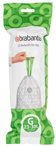Sac de gunoi Brabantia - PerfectFit, mărimea G, 23-30 l, 20 buc