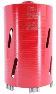 Carota diamantata Super PREMIUM ø127mm x 180mm x M16 pentru gaurire Beton armat, Zidarie, Granit - DXQZ.REDCORE.127