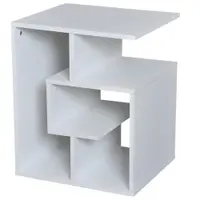 HOMCOM tavolino soggiorno tavolino salotto effetto cemento tavolino soggiorni effetto cemento tavolino legno effetto cemento Bianco 45x 40x 55 cm